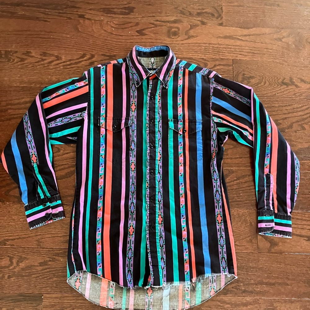 Vintage Wrangler Aztec Bright Color Vintage 90s